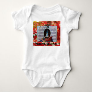 Christmas Book Music Box Baby Bodysuit