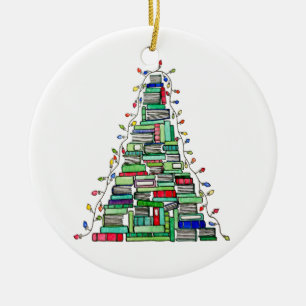 Christmas Book Tree 2017 Ceramic Tree Decoration