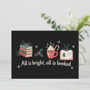 Christmas Books Book Lover Readers Holiday Teacher Card