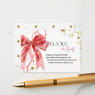 Christmas Books for Baby Shower Enclosure Card