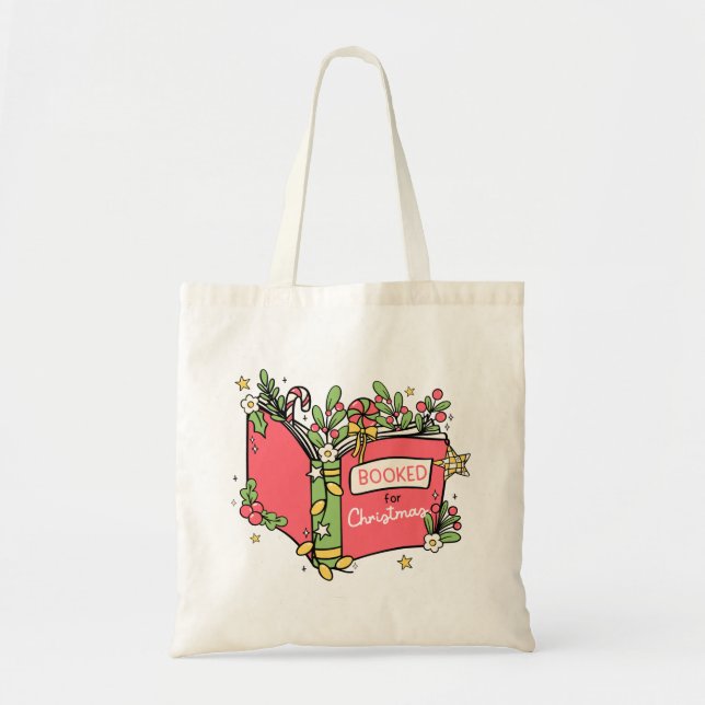 Christmas Books Reading Tote Bag (Front)