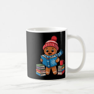 Christmas Bookworm Gingerbread Reading Books Funny Coffee Mug