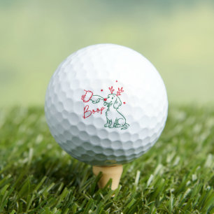 Christmas Boop Dachshund Dog Golf Balls