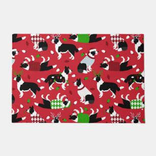 Christmas Border Collie Doormat
