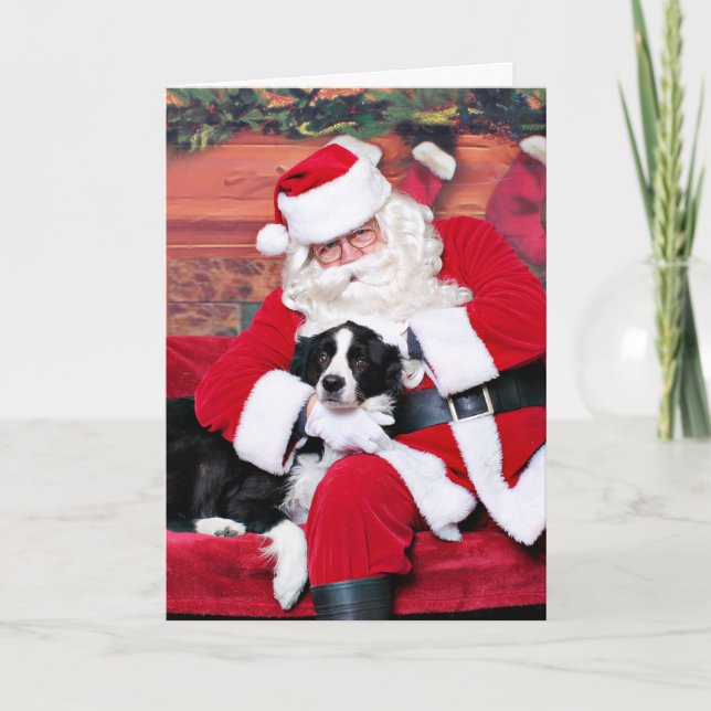 Christmas - Border Collie - Flip Holiday Card (Front)