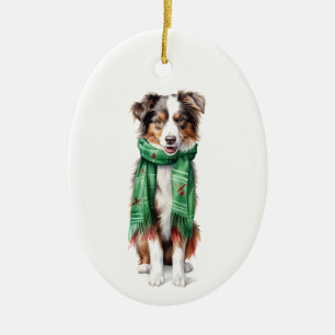 Christmas Border Collie Ornament – Holiday Pet 