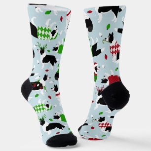 Christmas Border Collie Socks