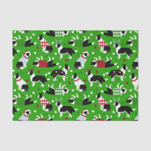 Christmas Border Collie Tissue Paper