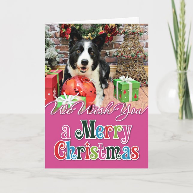 Christmas - Border Collie - Yaeger Holiday Card (Front)