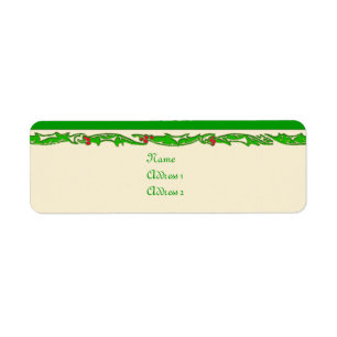Christmas Border Return Label