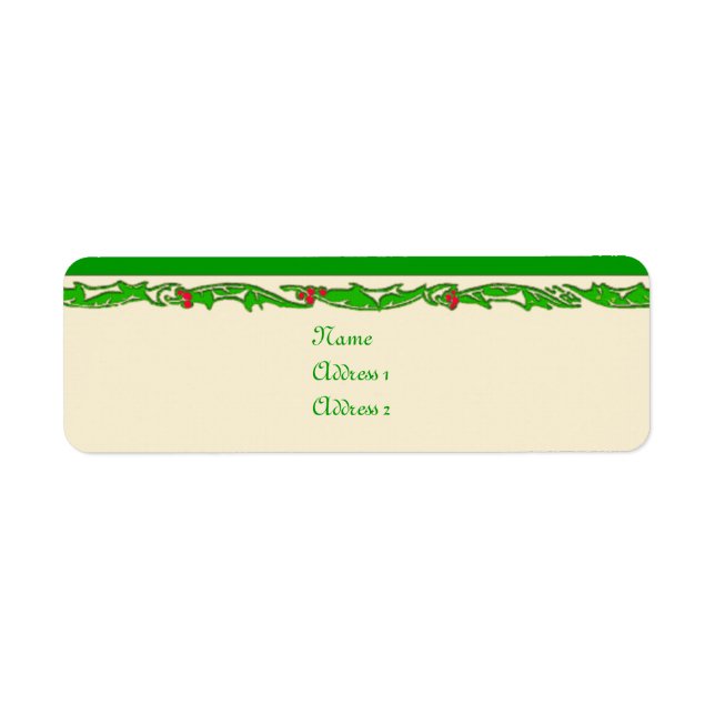 Christmas Border Return Label (Front)