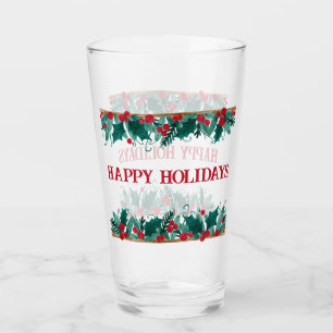 Christmas Border With Text Glass