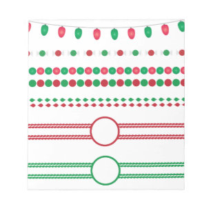 christmas borders frames holiday notepad
