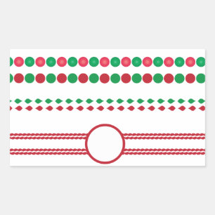 christmas borders frames holiday rectangular sticker