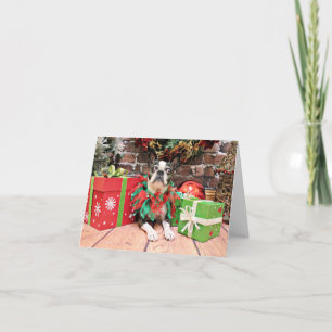 Christmas - Boston Terrier - Natty Holiday Card