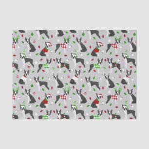 Christmas Boston Terrier Tissue Paper