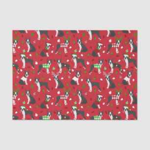 Christmas Boston Terrier Tissue Paper