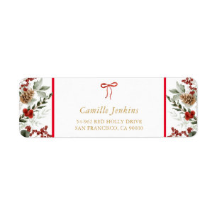 Christmas Botanical Baby Shower Address