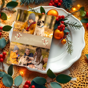 Christmas Botanical Holly Themed Photo Script