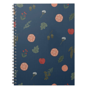 Christmas botanical seamless vintage beautiful pat notebook