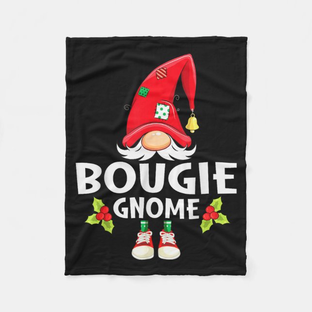 Christmas Bougie Gnome X-mas Family Matching  Fleece Blanket (Front)