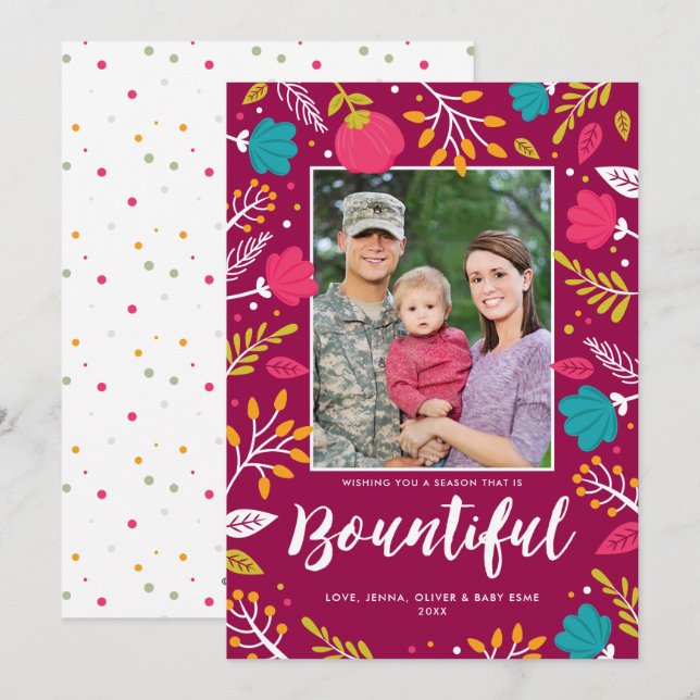 Christmas Bounty Holiday Flat Card (Front/Back)