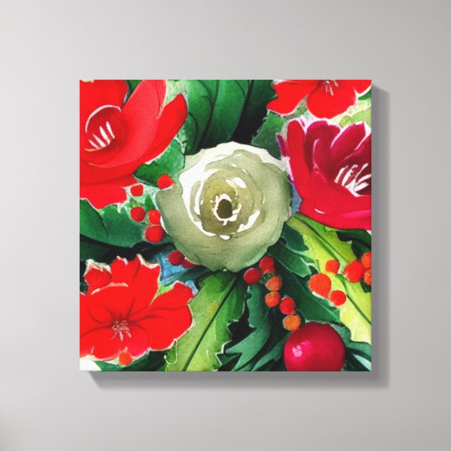 Christmas Bouquet Canvas Print (Front)
