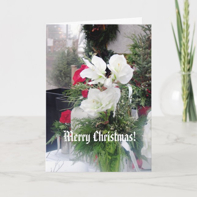 Christmas Bouquet Greeting Card (Front)