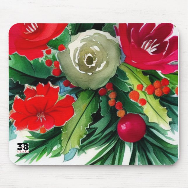Christmas Bouquet Mouse Mat (Front)