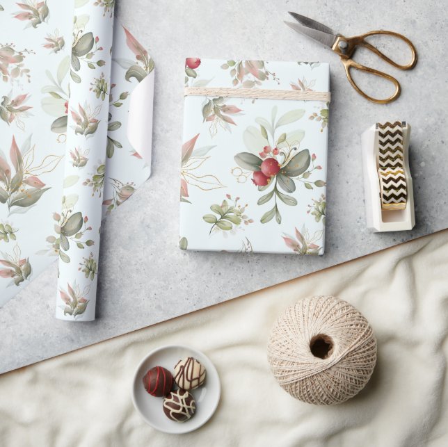 Christmas Bouquet with Cranberry Wrapping Paper (Crafts)