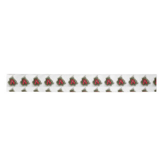 Christmas Bow and Pine tree on a Barn Satin Ribbon