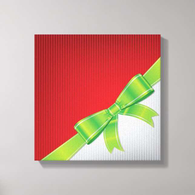 Christmas bow canvas print (Front)