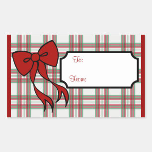 Christmas Bow Gift Tag Stickers