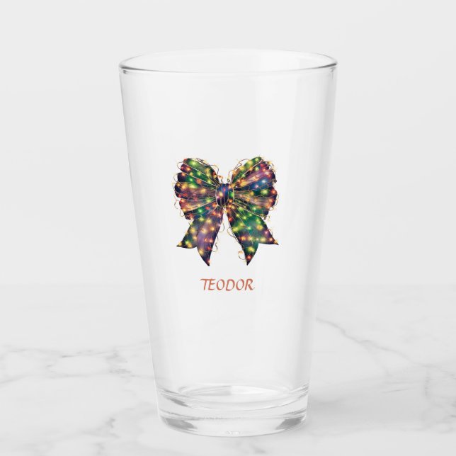 Christmas bow glass (Front)