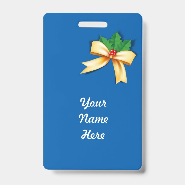 Christmas Bow ID Badge (Front)