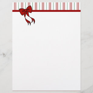 Christmas Bow Letterhead