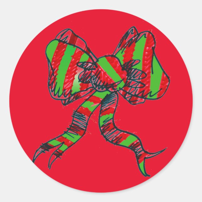 Christmas Bow Stickers (Front)