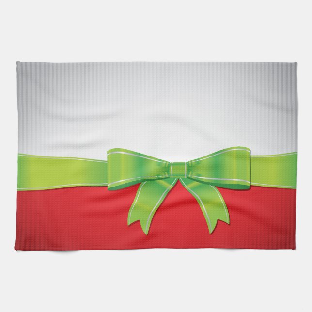 Christmas bow tea towel (Horizontal)