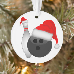 Christmas Bowling Ball and Pin Ornament