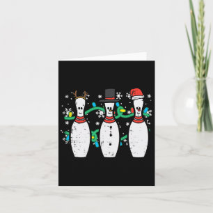 Christmas Bowling Funny Xmas Sports Bowler Men Wom Card