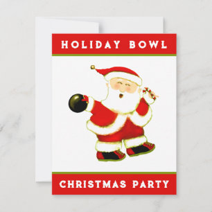 Christmas Bowling Party Invitation