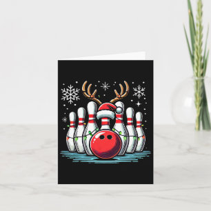 Christmas Bowling Pins Reindeer Xmas Bowler Men Wo Card