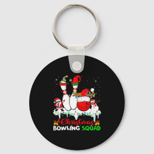 Christmas Bowling Squad Dabbing Santa Elf Bowling  Key Ring