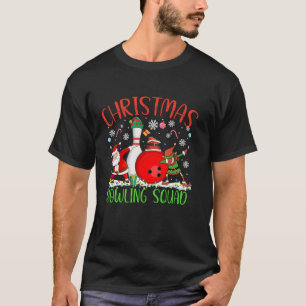 Christmas Bowling Squad Dabbing Santa Elf Bowling  T-Shirt