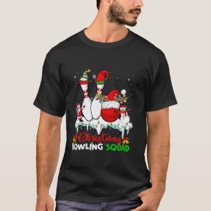 Christmas Bowling Squad Dabbing Santa Elf Bowling  T-Shirt