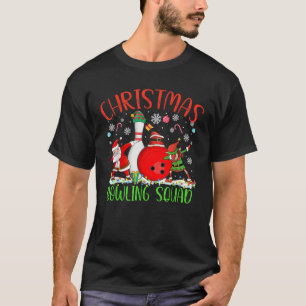 Christmas Bowling Squad Dabbing Santa Elf Bowling  T-Shirt