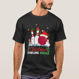Christmas Bowling Squad Snowman Santa Dabbing T-Shirt