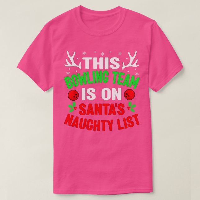 Christmas Bowling Team On Santas Naughty List Men  T-Shirt (Design Front)