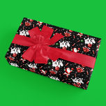 Christmas Bowling with Santa Claus Wrapping Paper<br><div class="desc">This festive Christmas bowling wrapping paper design showcases whimsical bowling pins dressed in holiday décor, with Santa Claus ready to bowl his bright red Christmas bowling ball. Snowflakes and candy canes are beautifully scattered throughout the pattern, adding a cheerful winter touch. Perfect for bowlers, bowling league parties, and holiday gift...</div>