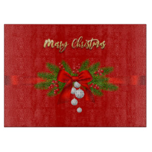 Christmas Bows and Garland Cutting Board